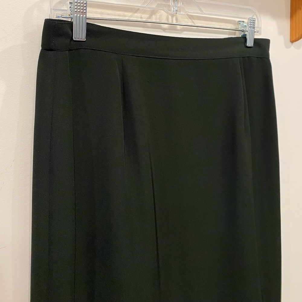 Vintage 80s 90s Canadian Union Label Pencil Skirt Jewel Tone Hunter Grn Size 12 - Picture 3 of 16